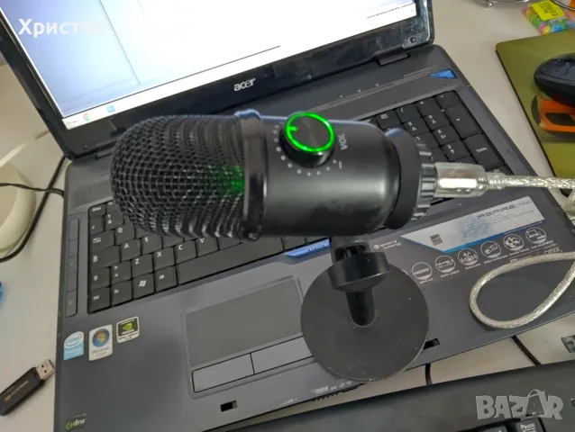 NOR-TEC Tripod microphone microphone gaming podcast high quality plug & play stream, снимка 1