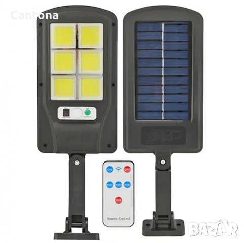 Улична соларна лампа със 128 COB LED диода с 3 режима, дистанционно, сензор за движение и фотоклетка, снимка 3 - Къмпинг осветление - 32131018