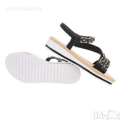 Дамски сандали на клин, снимка 2 - Сандали - 40707535