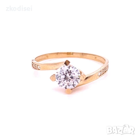 Златен дамски пръстен 1,64гр. 14кр. проба:585 размер:55 модел:32180-2