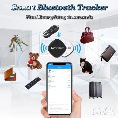 Комплект смарт тракери Key Finder Smart Wireless Tracker, снимка 11 - Друга електроника - 48487426