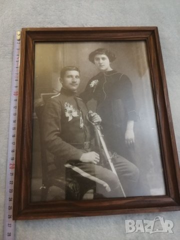 Стара фотография в рамка. , снимка 2 - Антикварни и старинни предмети - 31913466