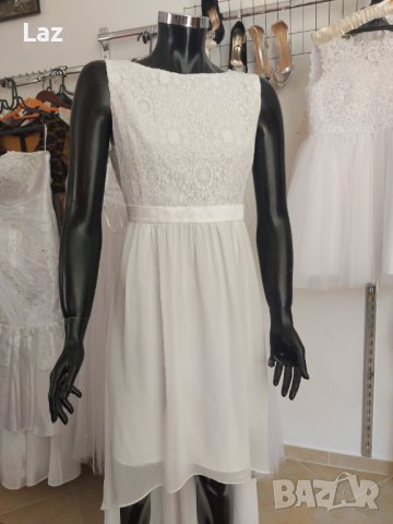официална сватбена бяла рокля за подписване или кръщене, снимка 1 - Рокли - 36672167