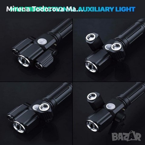 Фенерче за колело нощно каране със силна светлина 3 лед LED фенерче с форма на самолет, снимка 7 - Аксесоари за велосипеди - 37799724