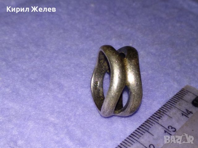 СТАР СРЕБЪРЕН АЖУРЕН ВИНТИДЖ АРТ ПРЪСТЕН ОКСИДИРАНО СРЕБРО 925 ПРОБА 40013, снимка 15 - Пръстени - 42843735