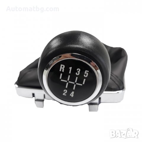 Топка с маншон за скоростен лост Automat, За Opel Astra, Vectra, Corsa, 5скорости, Черен