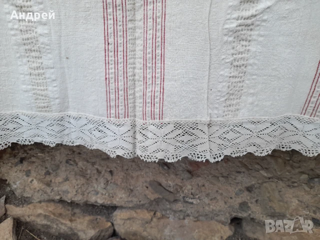 Стар кенарен чаршаф , снимка 5 - Антикварни и старинни предмети - 50552885