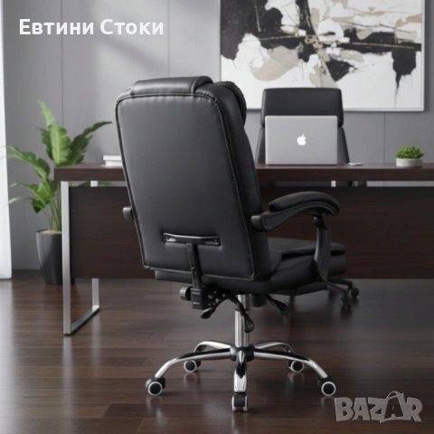 Ергономичен офис стол с масаж, въртене и поставка за крака, снимка 14 - Столове - 53208111