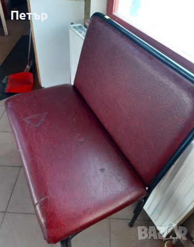 Канапе от  тръбна мебел и кожа , снимка 3 - Дивани и мека мебел - 44326026