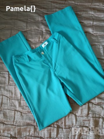 Тюркоазено/ син панталон
