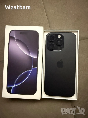 Iphone 16 pro 128gb с кутия е гаранция до ноември.