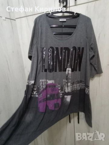 Асиметрична туника с мъниста 