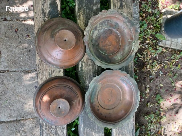 Медни чинии с капаци, снимка 3 - Антикварни и старинни предмети - 42428113