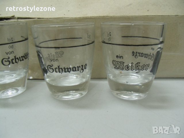 № 5617 стари малки стъклени чашки за шотове   - комплект 24 броя  - неизползвани , снимка 3 - Чаши - 34176342
