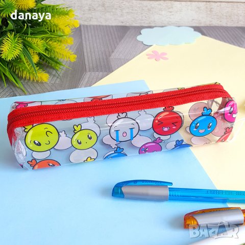 2358 Прозрачен несесер за училище с цветни картинки, снимка 4 - Ученически пособия, канцеларски материали - 33918884