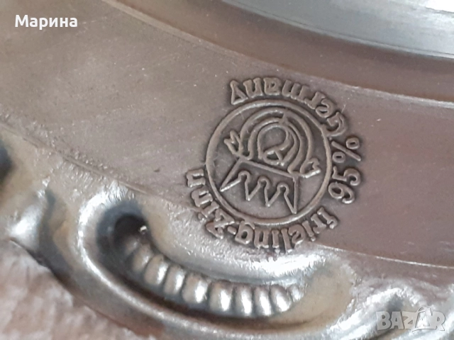 Чиния за стена, пано от калай Antik*Vintage #96, снимка 5 - Антикварни и старинни предмети - 52172467