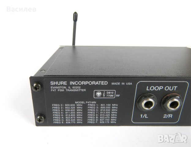 Оригинален Shure EP4T трансмитер за PSM 400 безжични системи / USA, снимка 6 - Микрофони - 42590575