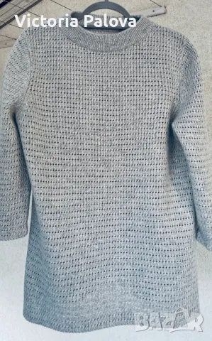 Красива сива блуза кашмир, снимка 2 - Блузи с дълъг ръкав и пуловери - 48810527