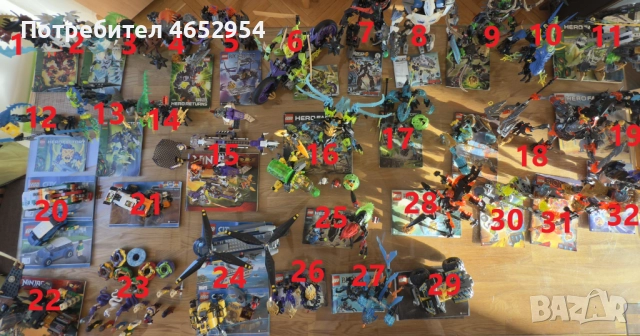 Огромна Лего Колекция, конструктури LEGO Hero Factory, Bionicle, City, NINJAGO