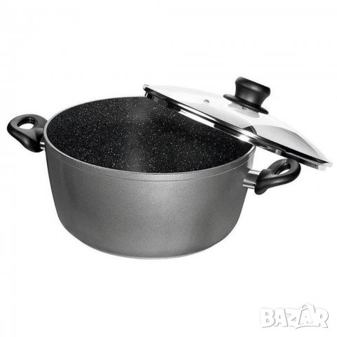 Голяма тенджера със стъклен капак обем 7л Ø 28см STONELINE Германия