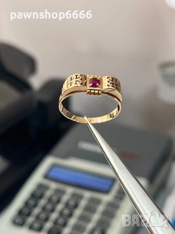 Златен пръстен 14 карата , снимка 4 - Пръстени - 51663461