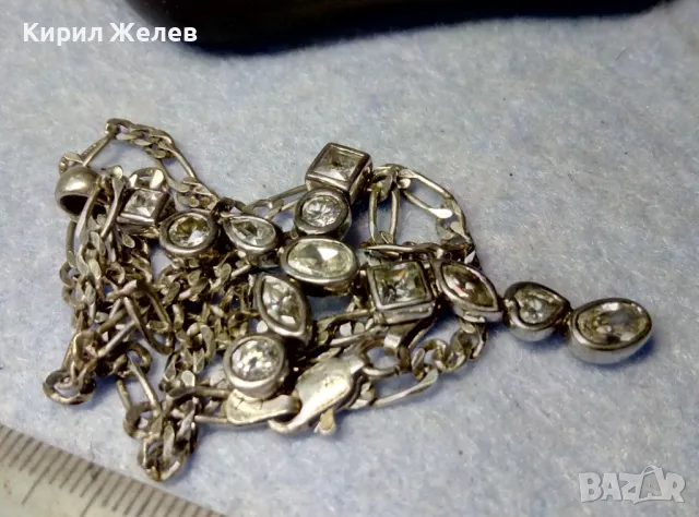 СКЪПОЦЕНЕН СРЕБЪРЕН КРЪСТ със СРЕБЪРНА ВЕРИЖКА РОДИРАНО СРЕБРО 925 C-Z с ЛАБОРАТОРЕН МОЙСАНИТ 41842, снимка 11 - Колиета, медальони, синджири - 49328506