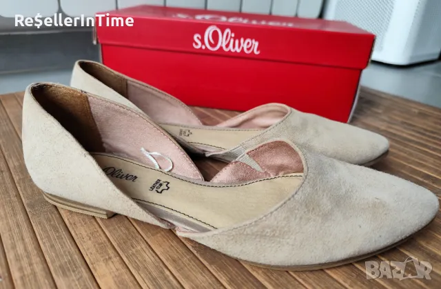 Обувки s. Oliver , естествен велур 38 номер 