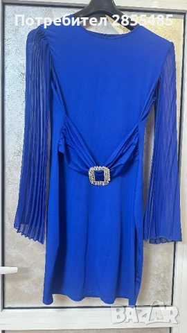 Синя рокля еластична