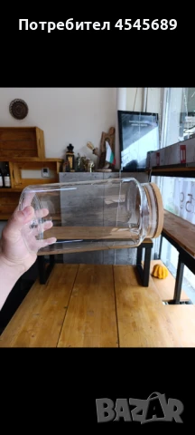 Стъклени буркани за съхранение с бамбукова капачка със силиконов уплатнител, снимка 3 - Форми - 51158309