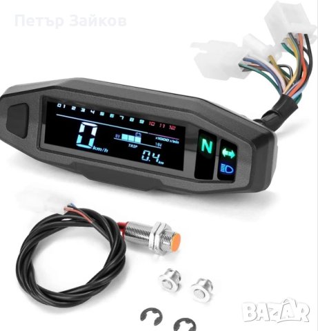 Мотоциклет LCD скоростомер Цифров, снимка 3 - Аксесоари и консумативи - 42425297
