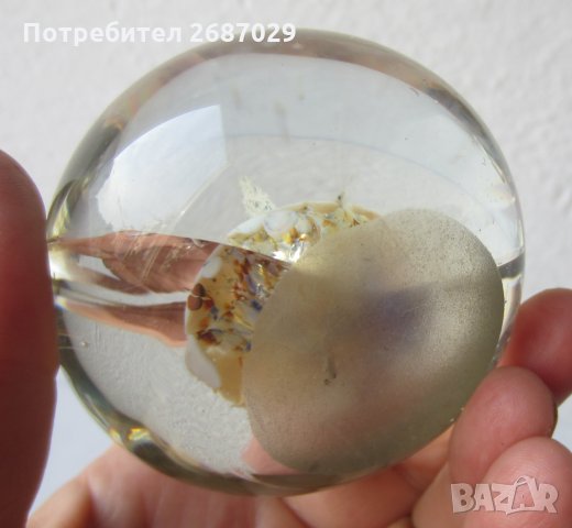 Преспапиета: преспапие стъкло с пеперуда, месинг велосипедист, заек оникс, синьо стъкло, снимка 3 - Колекции - 29576162