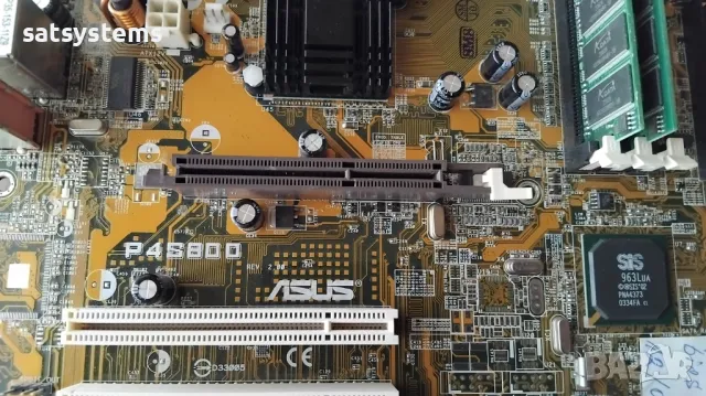 Дънна платка Asus P4S800 Socket 478 CPU+FAN+RAM, снимка 7 - Дънни платки - 49095208