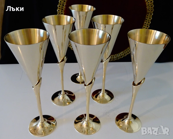 Бронзов бокал за вино,чаша за вино 23 см.,200 мл. 