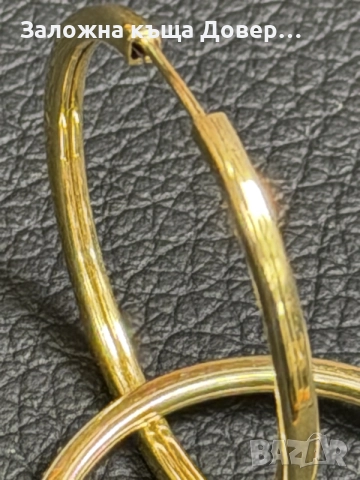 Златни обеци Халки нови 14 карата 585 zlatni obeci halki gold, снимка 6 - Бижутерийни комплекти - 55944522