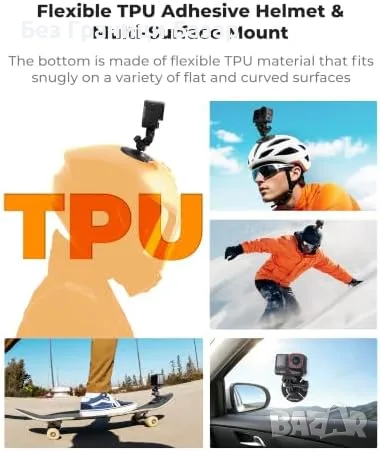 Нова гъвкава K&F Concept Лепяща Стойка за Екшън Камера GoPro Insta360 DJI, снимка 2 - Чанти, стативи, аксесоари - 56010501