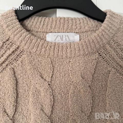 НОВ МОДЕЛ! ZARA къс плетен пуловер, снимка 3 - Блузи с дълъг ръкав и пуловери - 52034583