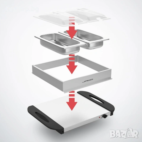 Бен мари / ел. нагревател за храна 200W, 2 х 2,5 литра, снимка 3 - Други - 53940158