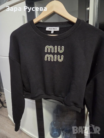 Miu miu пуловер кристални камъни, снимка 6 - Блузи с дълъг ръкав и пуловери - 53227895