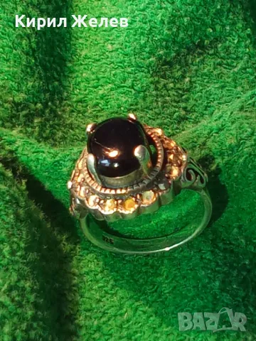 СКЪПОЦЕНЕН СРЕБЪРЕН ПРЪСТЕН СРЕБРО 925 КЛАСИЧЕСКА РЕТРО ОРНАМЕНТИКА с ШЛИФОВАН ЧЕРЕН ОНИКС 41115, снимка 17 - Пръстени - 49272784