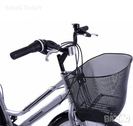 Кошница за велосипед, багажник със ситна мрежа, 29/ 26 см., черна, снимка 3 - Аксесоари за велосипеди - 31932566