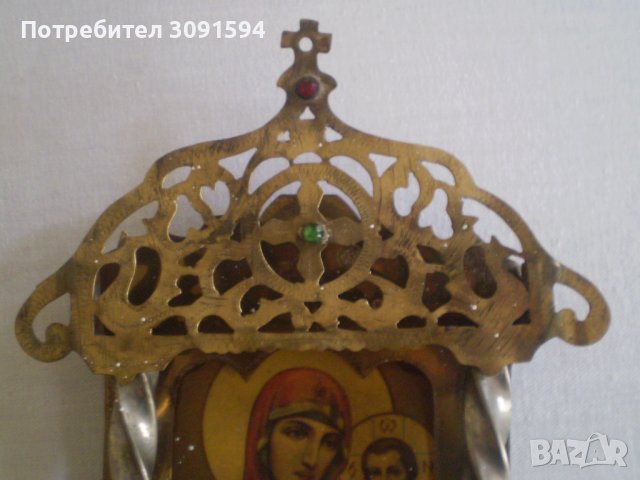 Антикварно руско домашно кандило с иконостас, снимка 2 - Антикварни и старинни предмети - 37190701
