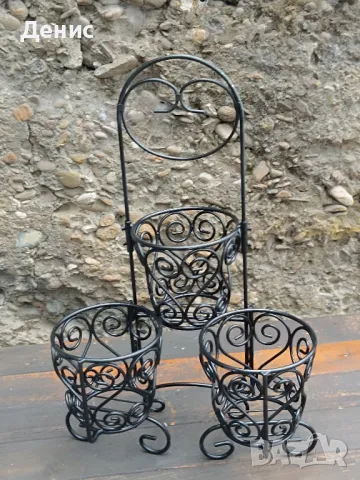 цветарник метален 25673, снимка 7 - Градински мебели, декорация  - 50325776