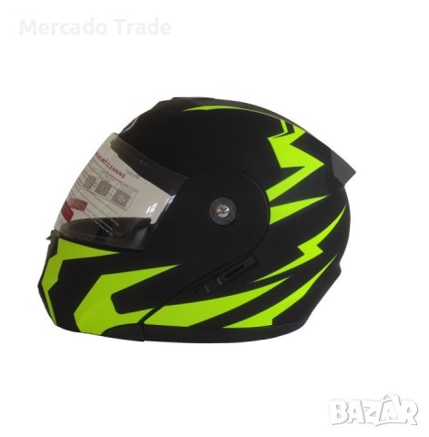 Каска за мотор Mercado Trade, Модуларна, Шлем за скутер, L, 0106, Черен, снимка 7 - Аксесоари и консумативи - 40406241