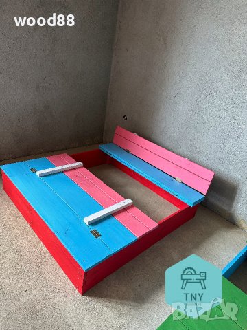 Детски пясъчник с пейки и капак в Градински мебели, декорация в гр. Бургас  - ID28644185 — Bazar.bg