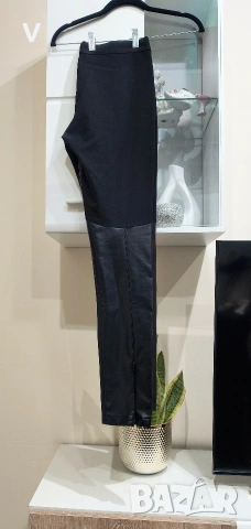 Велурен панталон в бордо с колан и висока талия Junona Юнона топ бюстие риза кожен клин рокля, снимка 10 - Панталони - 53972111