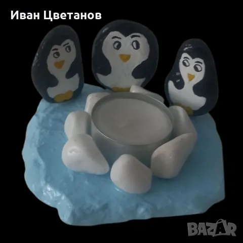 ръчно изработени коледни свещници, снимка 2 - Декорация за дома - 47640684