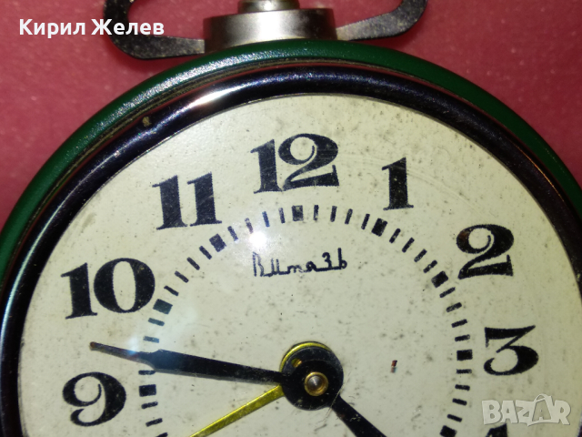 ВИТЯЗЬ Стар РЯДЪК МОДЕЛ КОЛЕКЦИОНЕРСКИ РУСКИ БУДИЛНИК МЕХАНИЧЕН НАСТОЛЕН ЧАСОВНИК ВИТЯЗ СССР 4525, снимка 2 - Антикварни и старинни предмети - 44549380