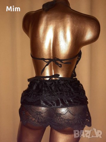 Секси черно бельо с къса поличка/ воал/, снимка 5 - Бельо - 31009207