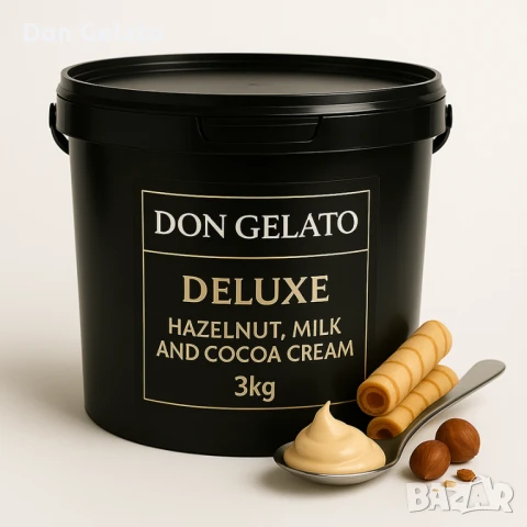 Крем пълнеж с лешници, мляко и какао Don Gelato Deluxe – 3 кг, снимка 4 - Други - 51268237