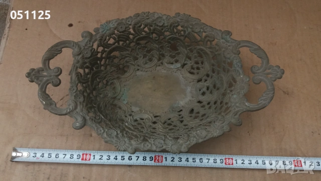 масивна аристократична бронзова фруктиера , снимка 3 - Други ценни предмети - 53025853